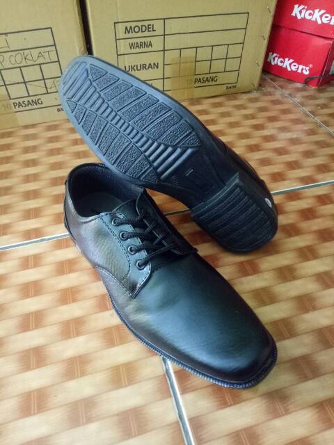 sepatu pantopel tali vantofel hitam kerja kantor