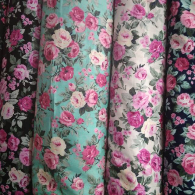 Jual Kain Katun Jepang Motif Bunga Harga Per Meter 3 Indonesiashopee