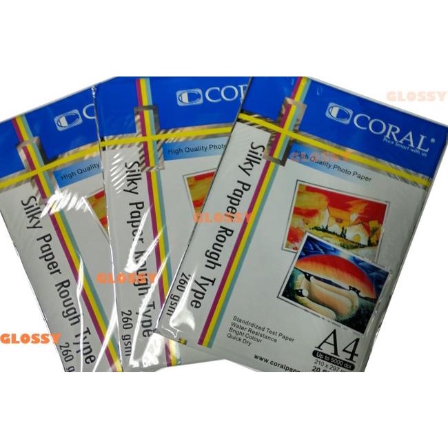 

✰ Coral Silky Paper Rough Type 260 gsm ♠