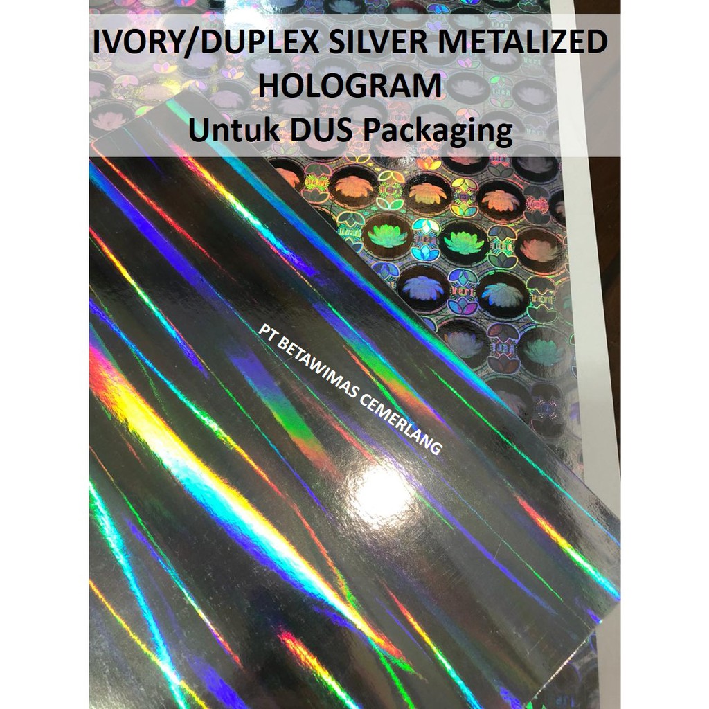 

HOLOGRAM METALISED IVORY DUPLEX DUS PACKAGING untuk KOSMETIK MAKANAN