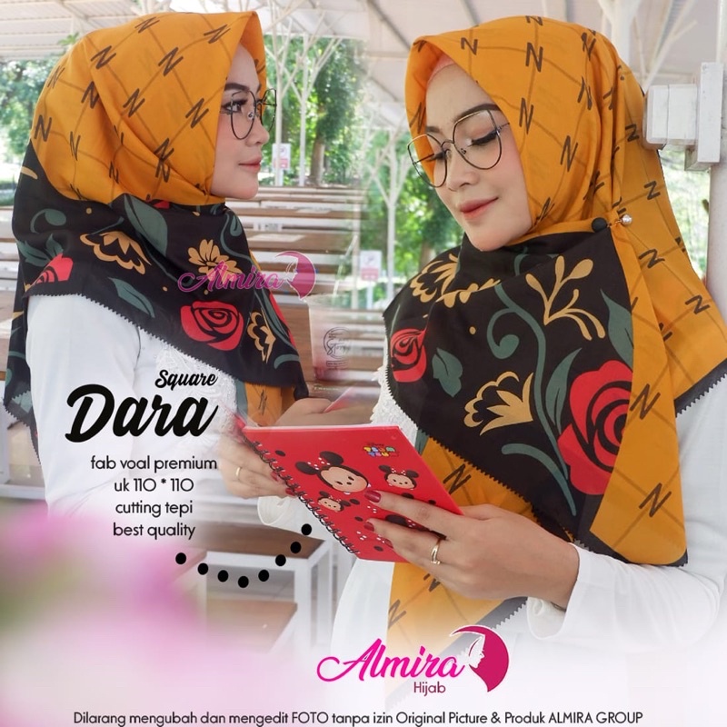 jilbab segiempat square Dara by almirahijab