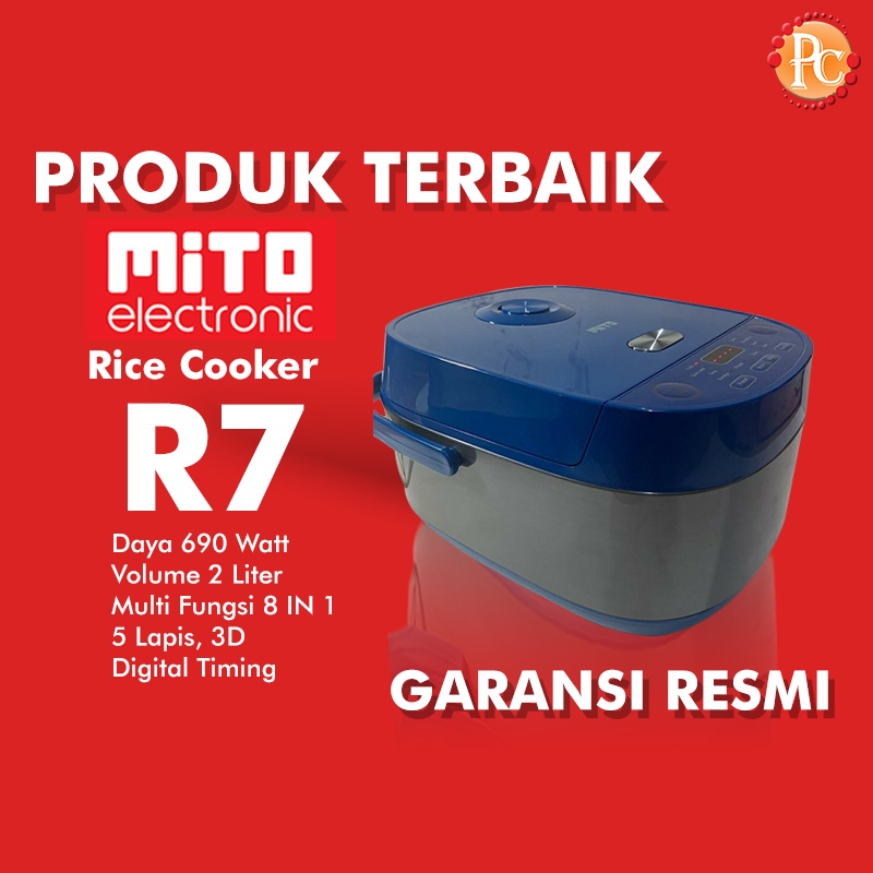 Jual Rice Cooker Mito R7 Multi Digital Rice Cooker 2 Liter 8 in 1 Menu