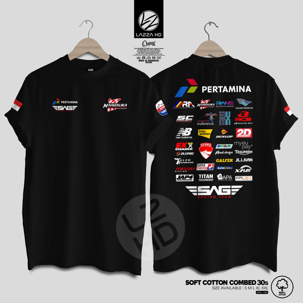 Kaos Baju Distro Pertamina Mandalika Premium Sponsor Pada Motor SAG Racing Team Original circuit ori
