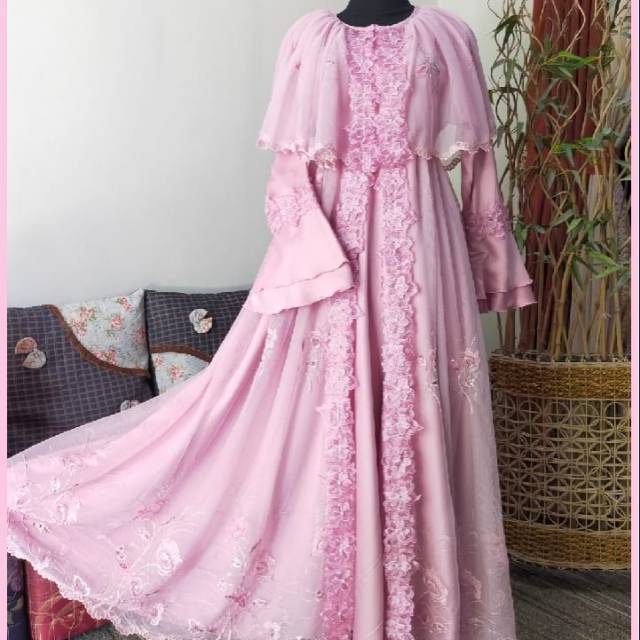 Gamis akad wedding gown syari Sahida