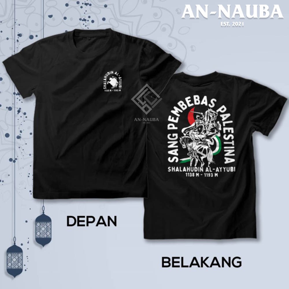Kaos Dakwah Islami Sahabat Nabi / Salahuddin Pembebas Palestina / Baju Santri Muslim [6508]