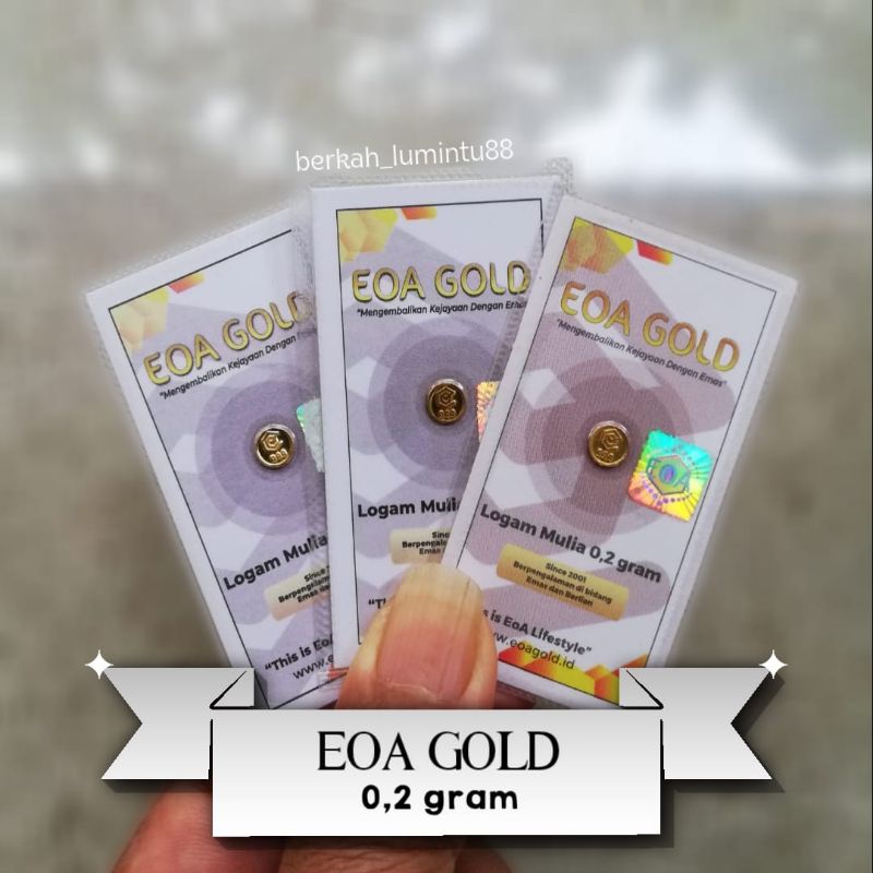 EOA GOLD MINIGOLD 0,2 GRAM LOGAM MULIA EMAS MURNI 24 KARAT