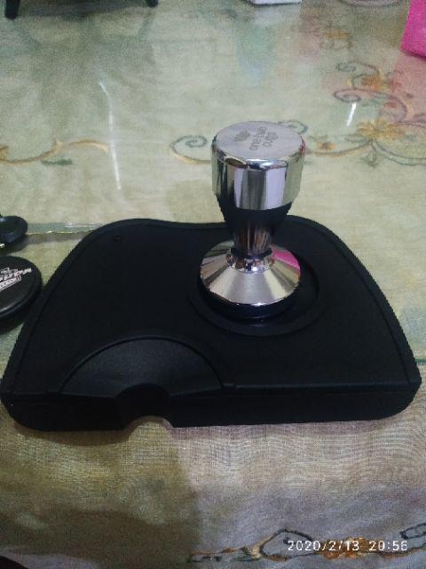 Tamper Kopi Espresso Machine Mesin Flat Coffee Stainless Steel Chrome Plated 50mm - Pnp.gadget