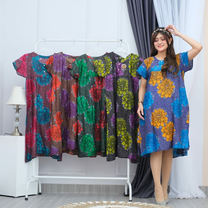 Abizard Daster KIMONO MELODY Jumbo LD 120 Busui Friendly Daster Payung Busui Jumbo Drees Rumah Murah