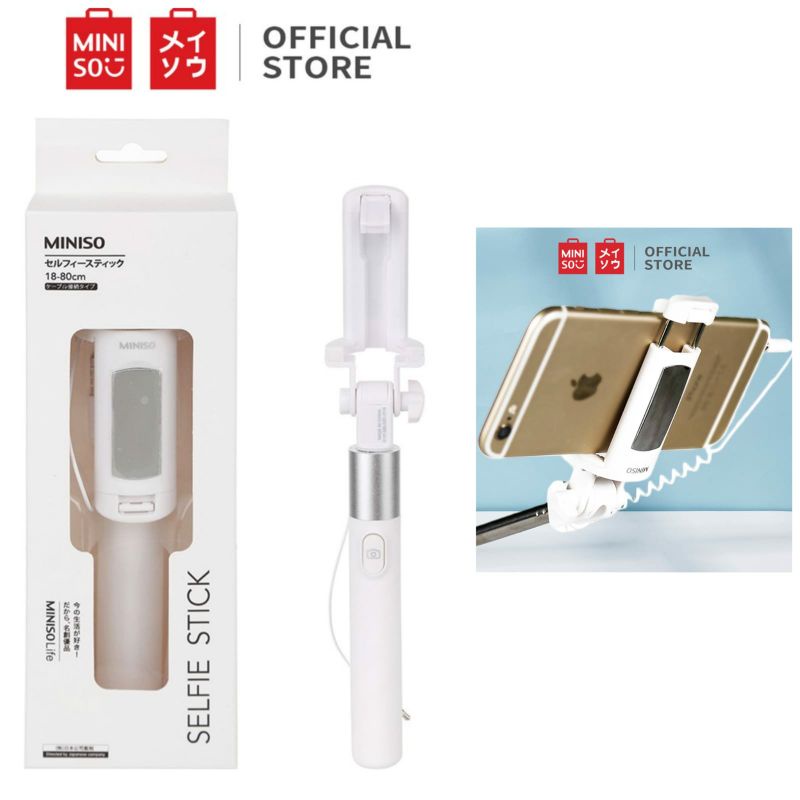 Miniso Official Simple Selfie Stick / Tongsis HP - White