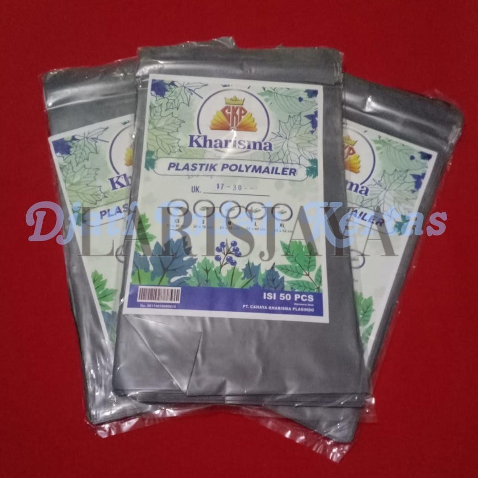 

Plastik Packing Polymailer - KHARISMA - Ukuran 17 x 30 Warna Silver Isi 50 pcs