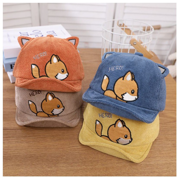 High Quality Topi Import 0 - 4 Tahun Anak / Bayi Baseball HERO Fox Fleece CBKS VC