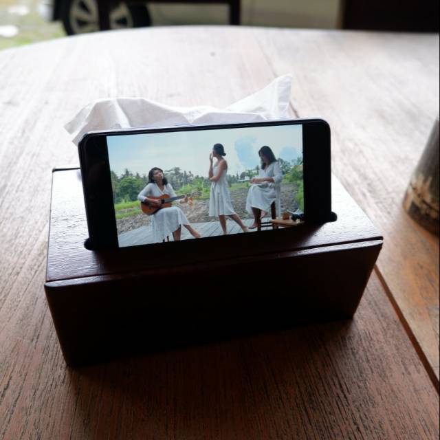 Terlaris Kotak Tisu Dengan Smartphone Holder  Desain Natural YxW0w6CJdKbOj