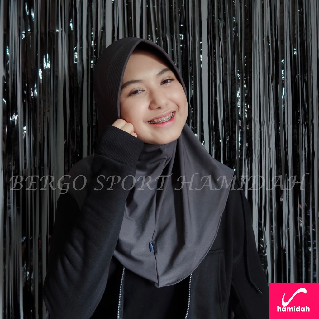 (ORI) BERGO HAMIDAH SIZE S./HIJAB SPORT/bergo intant/kerudung olah raga/bergo terlaris.