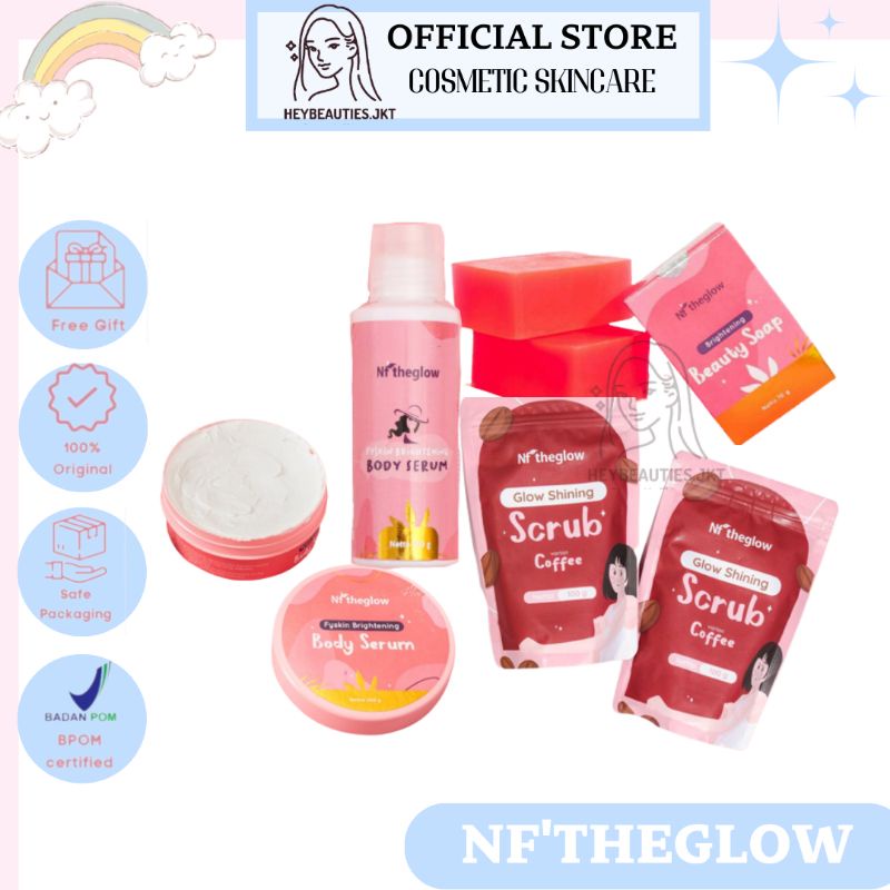 [READY] BODY SERUM BY NFTHEGLOW LULUR GLOW SHINING SCRUB COFFE  NFTHEGLOW BEAUTY SOAP NFTHEGLOW