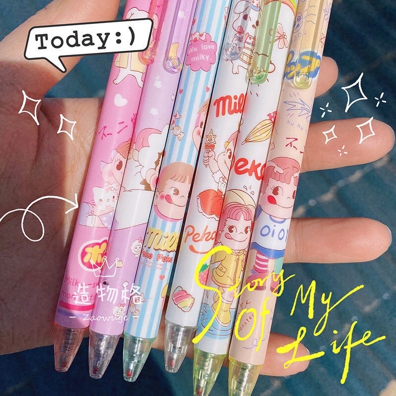 1 Buah Pen Gel Fancy Retractable Black Refill Cute Animals Girls Aesthetic Kawaii Japanese Lovely Pink Style Kiyowo Pulpen Minimalis Tinta Hitam Mekanik Unik Lucu Gaya Korea Karakter Kartun Anak Perempuan Hewan Peliharaan Pelajar Viral Estetik Bunny Bear