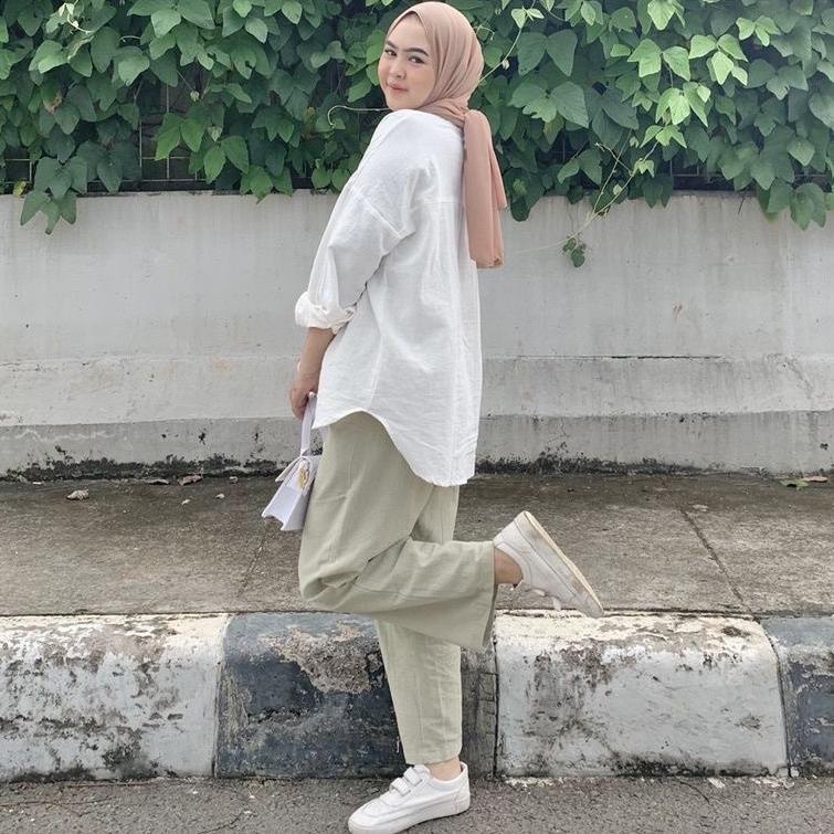 Kemeja Oversize Linen Wanita - Alea ShirtERI.01Jl22d