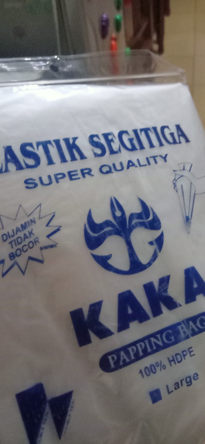 Plastik Segitiga Ukuran Besar/ Papping Bag Merk Kaka Isi 100 Pcs Double Seal