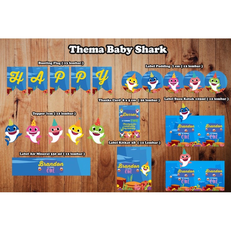 

Paket Dessert Table Printable / Label Ulang Tahun Baby Shark