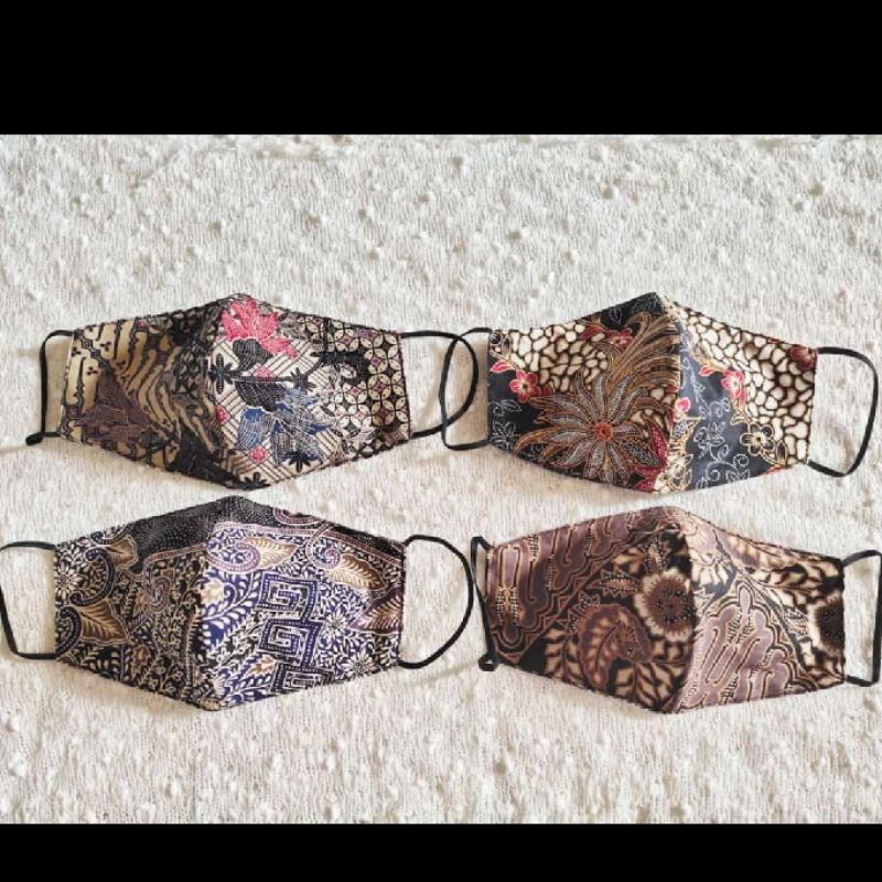 Masker Batik Katun Premium 3 Lapis + Selip Tissue