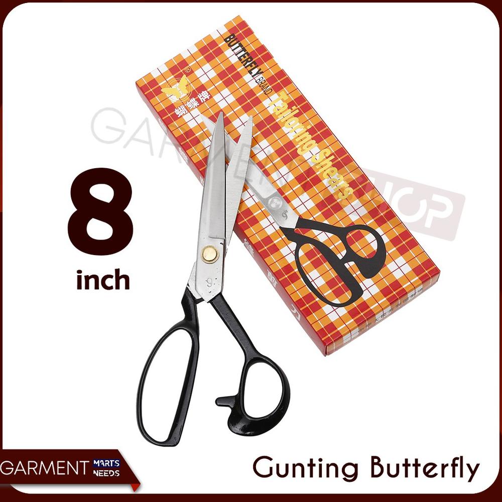 

TERMURAH!!! Gunting Potong Bahan Kain Butterfly 8 Inch / Tailor Scissors