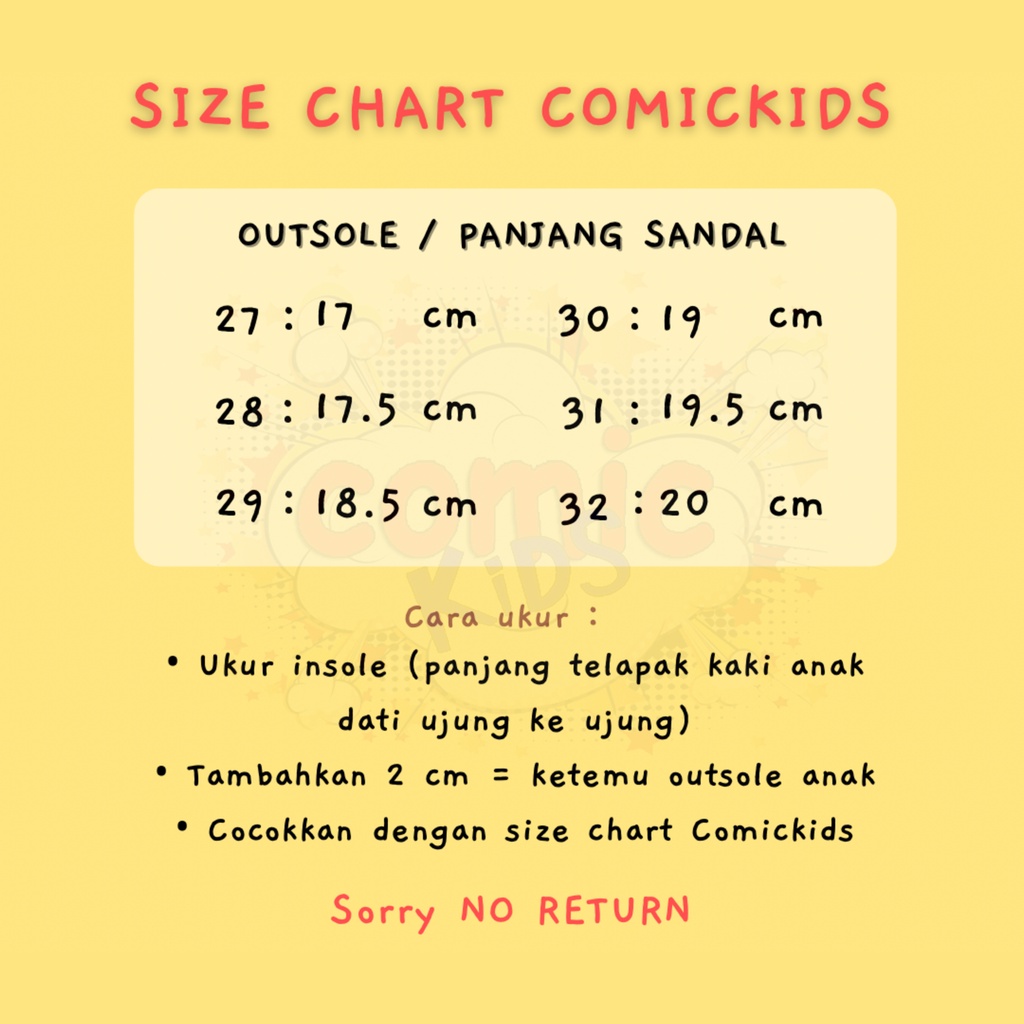 PAKET USAHA 60 Pcs Sandal Anak COMICKIDS Peluang Bisnis Pemula Promo Paket Reseller Eceran Grosir Agen Sandal Supplier Trusted - PAKET C isi 60 PCS