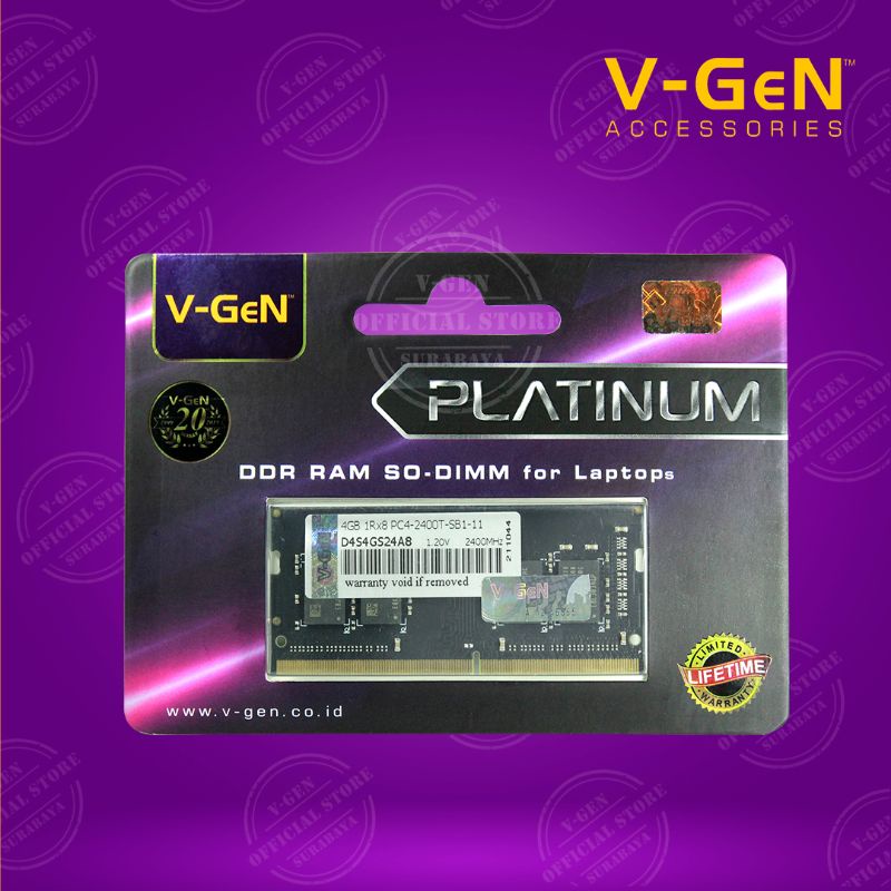 Sodimm DDR4 4GB 8G 16GB 19200/2400 Mhz Platinum V-GeN