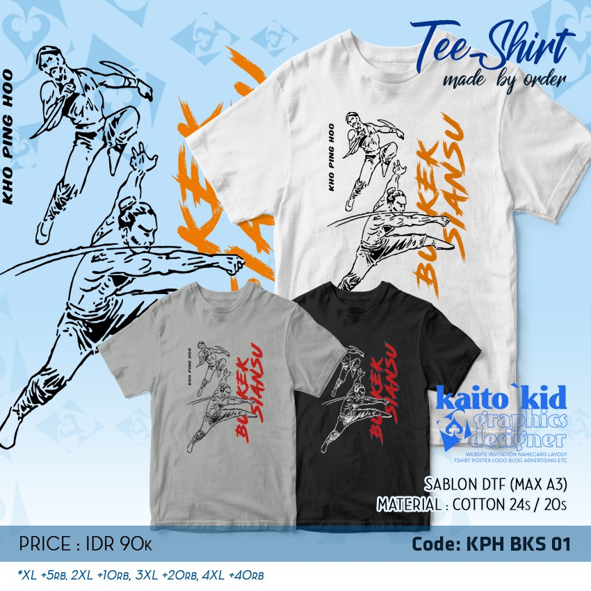 Kaos KHO PING HOO Bu Kek Siansu Silat Kungfu Vintage Sablon DTF Bisa custom design desain bebas