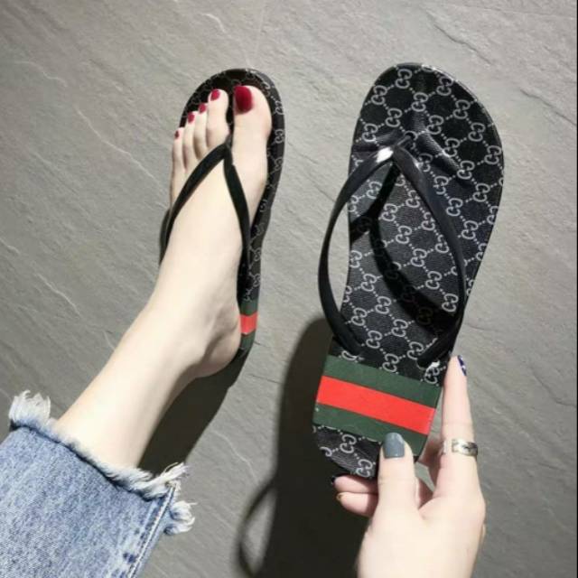 Sandal Jepit Motif Kotak Kotak