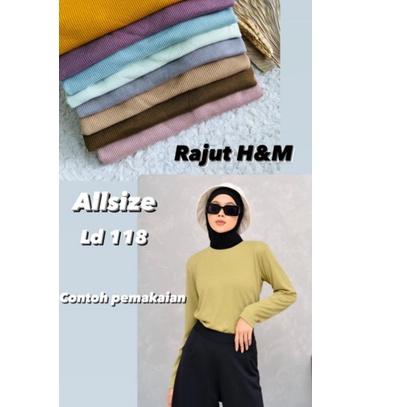 Q6c6B--H&M RAJUT BASIC LENGAN PANJANG|ATASAN WANITA |BAJU RAJUT WANITA