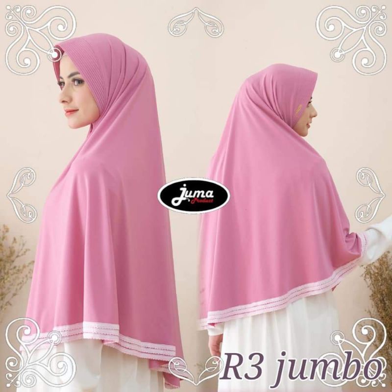Jilbab Renda Jumbo / Jilbab Jersey Syari / Jilbab Juma