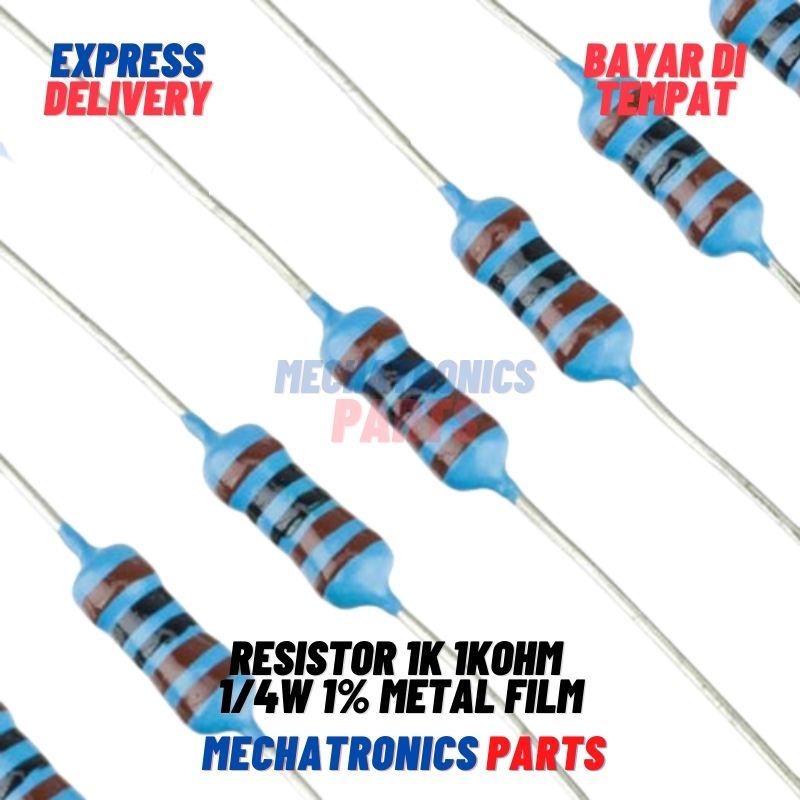 10X RESISTOR 1K 1KOHM 1 4W 1  METAL FILM