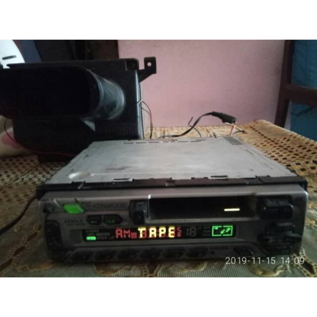 Head unit Kenwood singledin bekas avanza lama kondisi tape error radio ok ada soket Cd changer