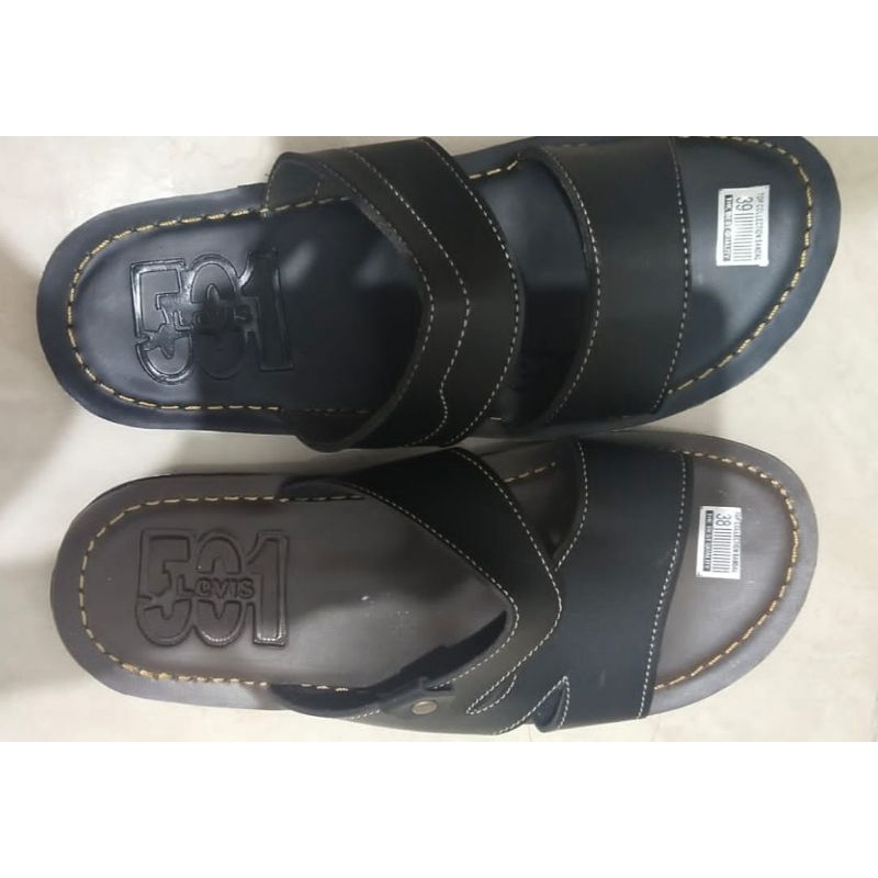 Sandal Kulit Jepit / Slop Keren uk 38-42 (Real Picture)