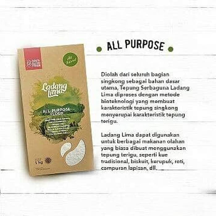 

BIG SALE LADANG LIMA TEPUNG TAPIOKA SERBAGUNA PENGGANTI TEPUNG TERIGU GLUTEN FR !!!!