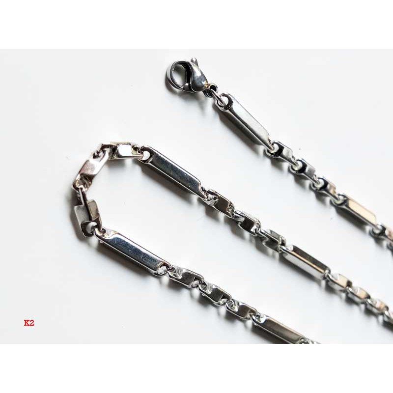VeE Rantai Kalung Titanium 316L Stainless Steel Silver 20mm x 600mm - K2
