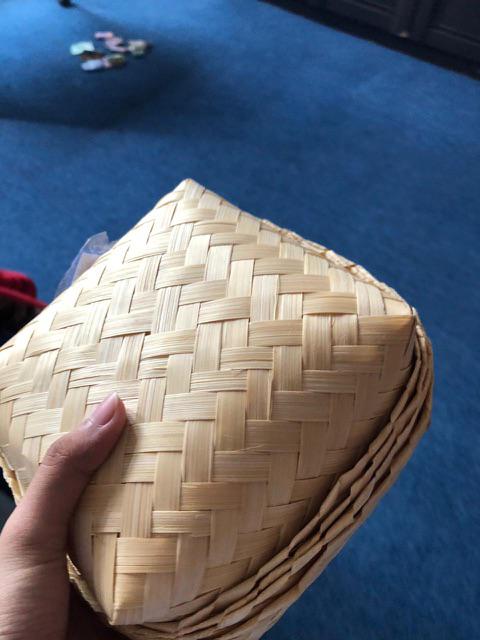 Besek Natural/ Blicing 15x15x7cm  Besek Anyaman Bambu Murah Besek Makanan Besek Bakul