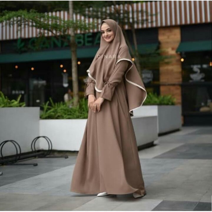 Salma Syari Dress Wanita Plus Kerudung Balotely Gamis Panjang Hijab Formal Model Trendy Terbaru