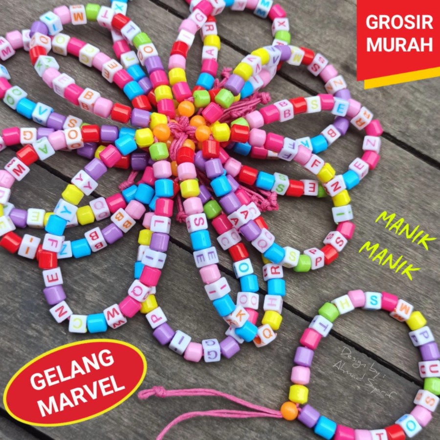 GELANG MANIK MANIK MARVEL MAINAN ANAK PEREMPUAN SOUVENIR ULTAH