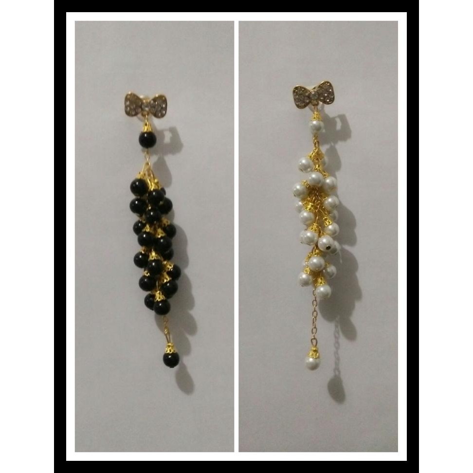 100% TERJAMIN BROS DAGU PENITI JUNTAI PANJANG MUTIARA AKSESORIS WANITA MURAH - PUTIH 100%