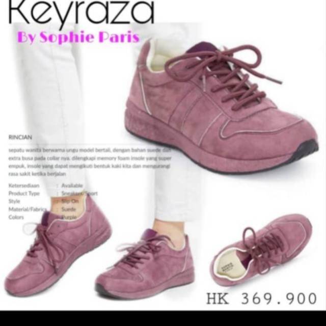 Sepatu keyraza Sophie Paris promo / Sepatu promo Sophie / sepatu ungu sophie