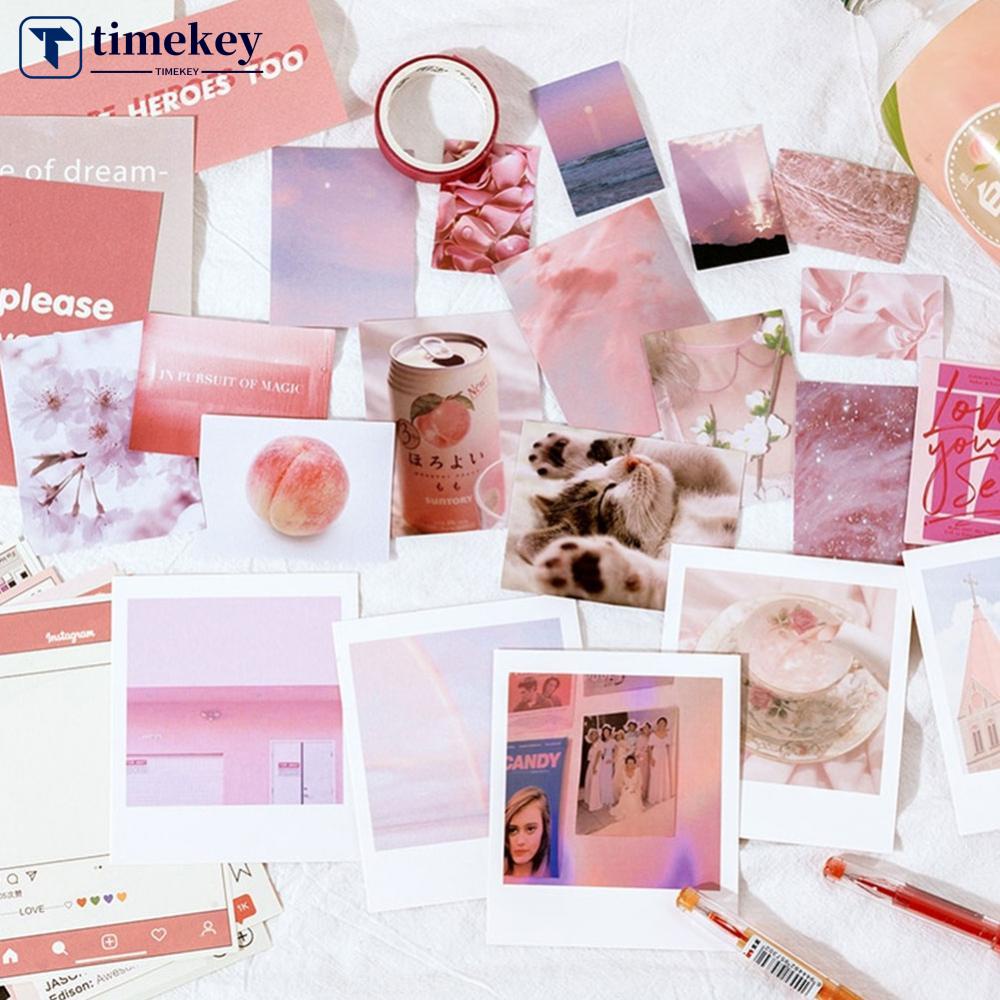 Timekey 64pcs / Pak Stiker Kertas / Selotip Washi Motif Kartun Lucu Untuk Dekorasi Scrapbook / Jurnal F6K7