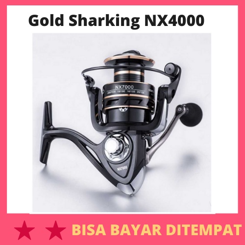Gold Sharking NX4000 Metal Reel Pancing Spinning 5.2:1 / Reel Rell Rel Ril Riil Rill Gulungan Katrol