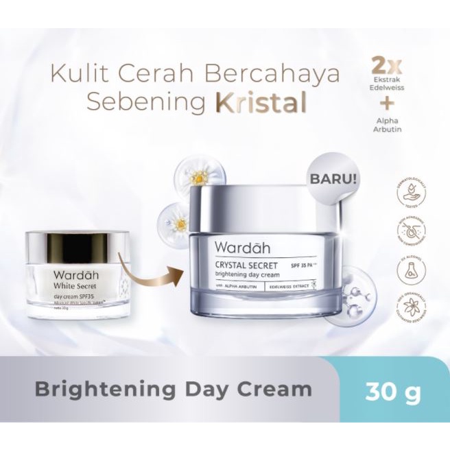 ☘️Yuri Kosmetik☘️ Wardah Crystal Secret Brightening Day Cream