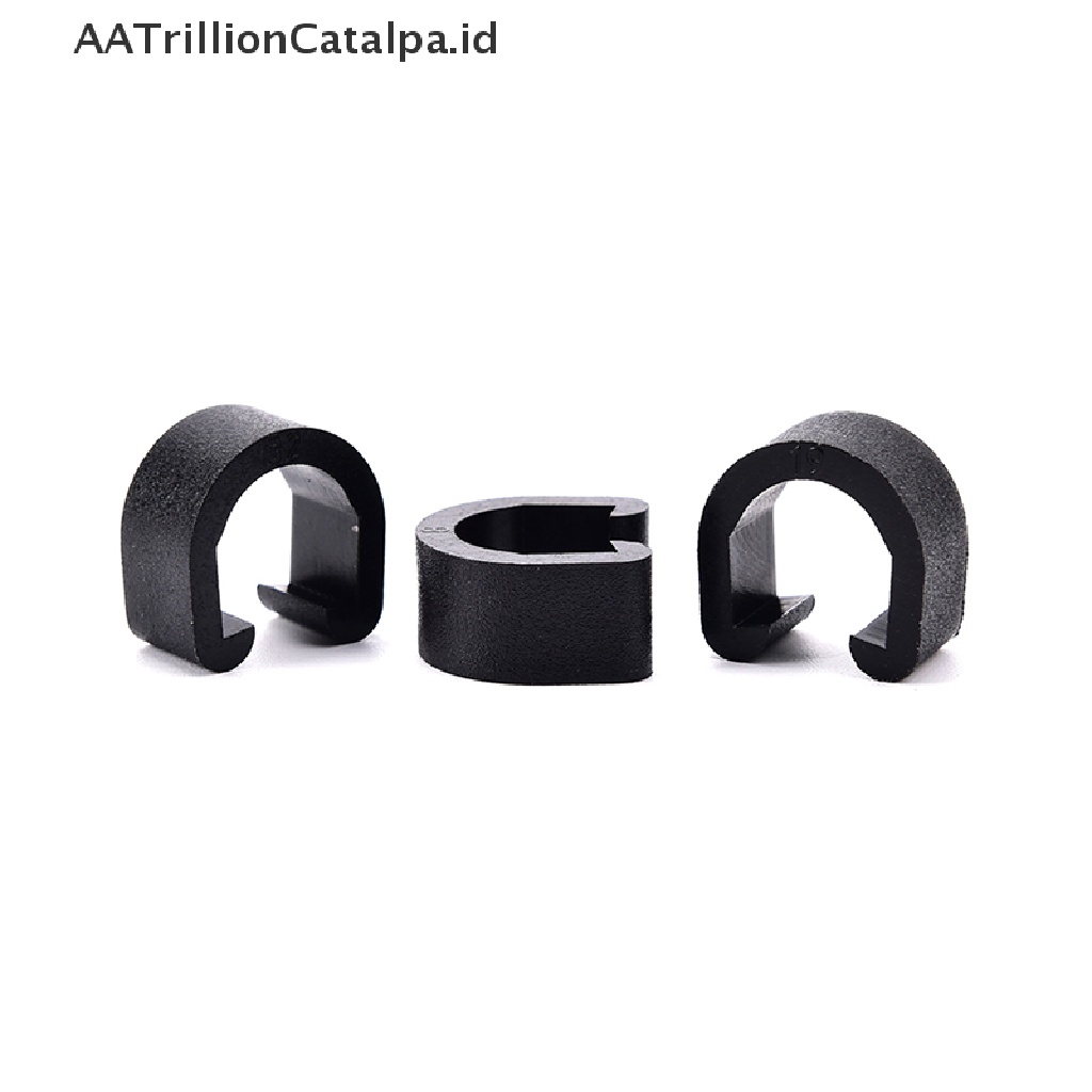 Aatrillioncatalpa 20 Pcs Klip Penjepit Kabel Rem Sepeda MTB Bentuk C Bahan Plastik