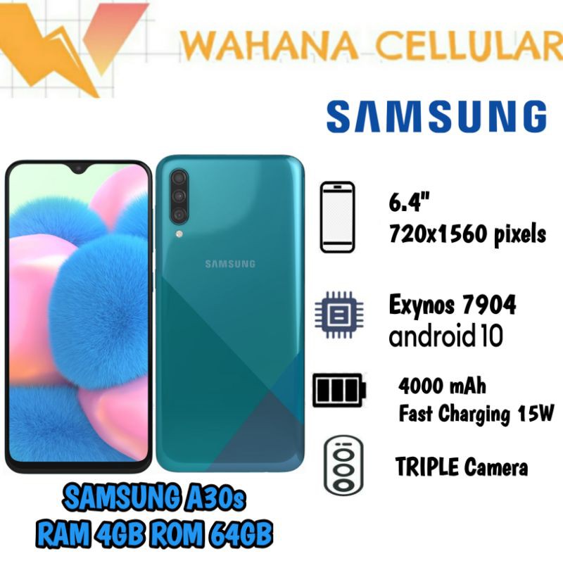 HP SAMSUNG GALAXY A30S RAM 4/64GB GARANSI RESMI SEIN