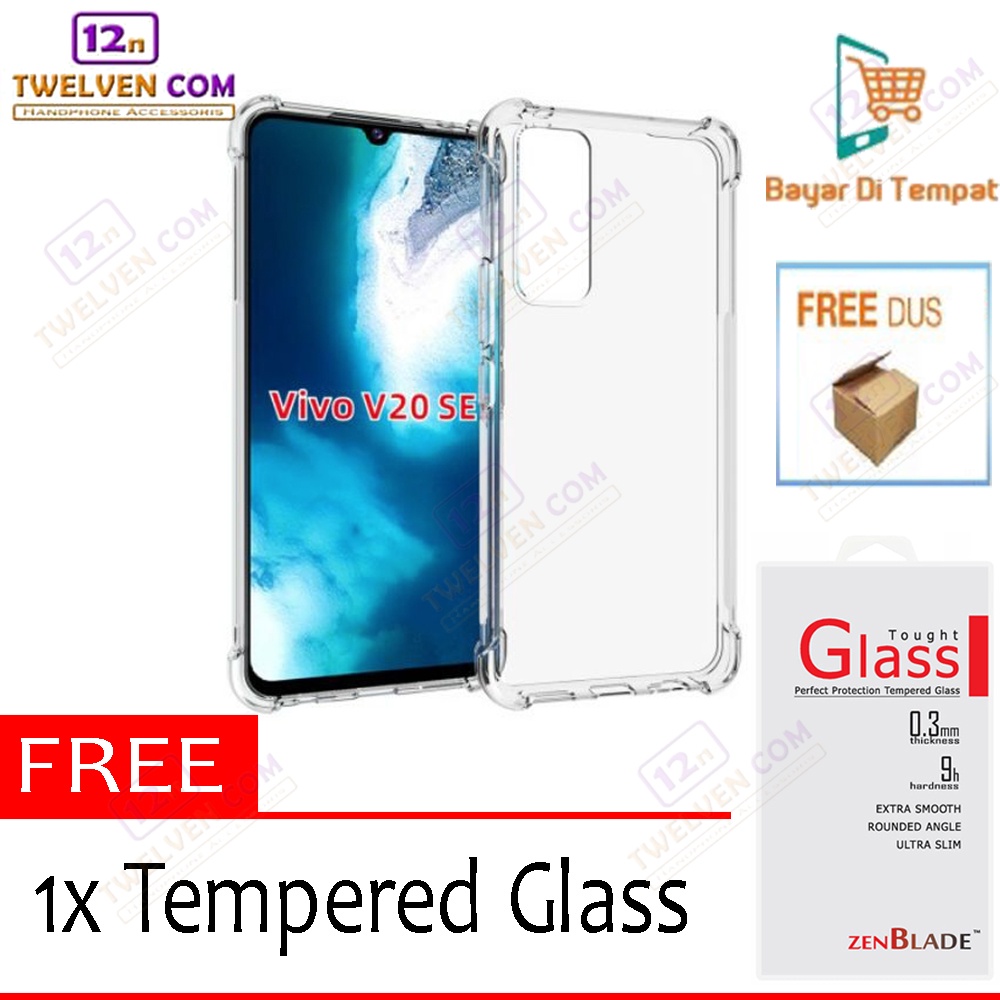 Case Anti Crack Softcase Casing Vivo V20 SE - Free Tempered Glass