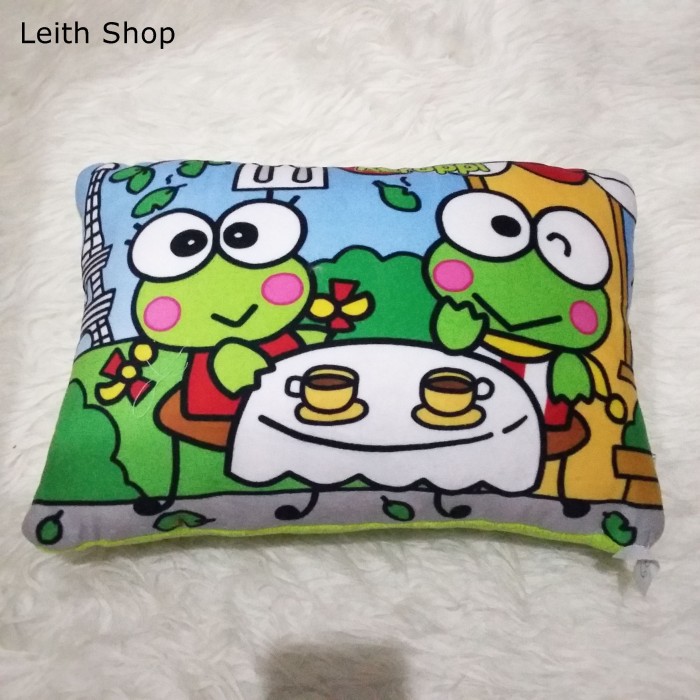 Bantal Keroppi Pillow Soft Cartoon Boneka Karakter Sanrio Keropi Japan