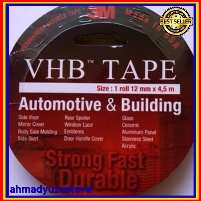 

Perekat 3M VHB Tape Double Tape 3M VHB 12mm x 4-5 Kecil ORIGINAL