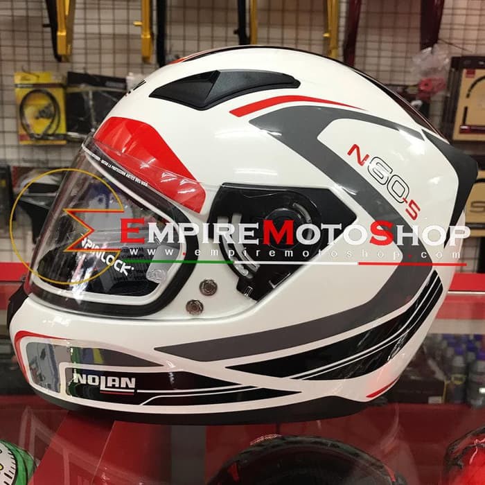 Excelent Helm Nolan N60 5 Practice Metal White N605
