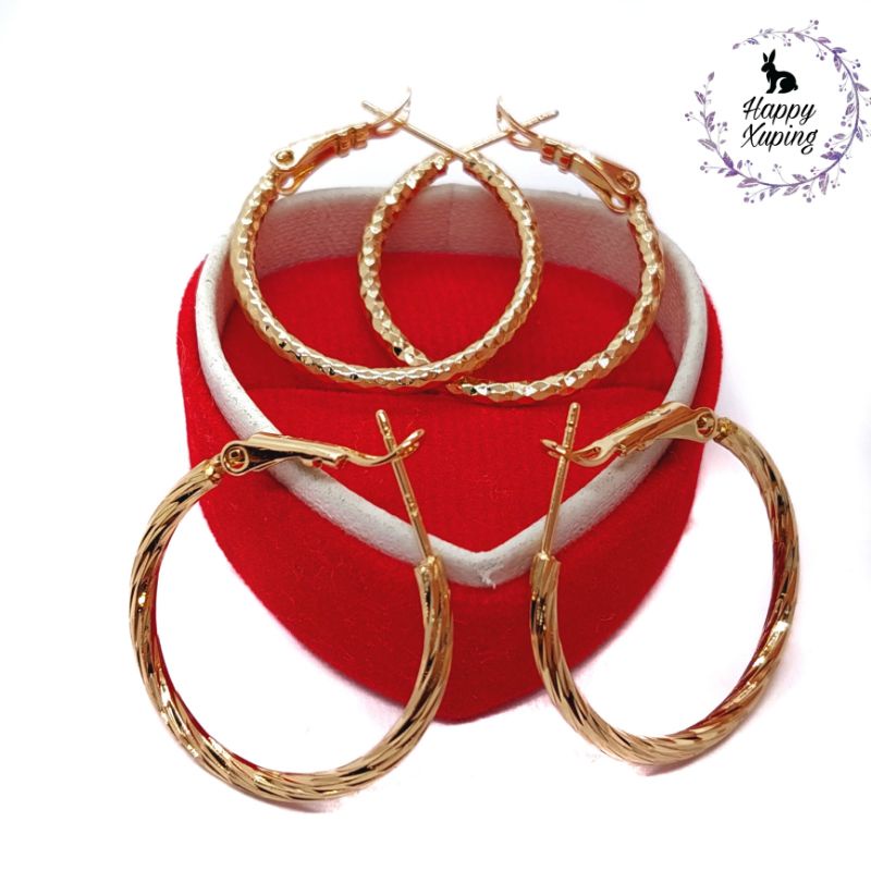 ANTING XUPING ASLI TITANIUM FASHION KOREA LAPIS-EMAS MODEL GIPSI UKIR XUPING ORIGINAL